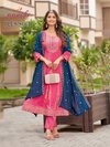 Plus Soch By Aanchi Pure Roman Shimmer Kurti With Bottom Dupatta Wholesale Online