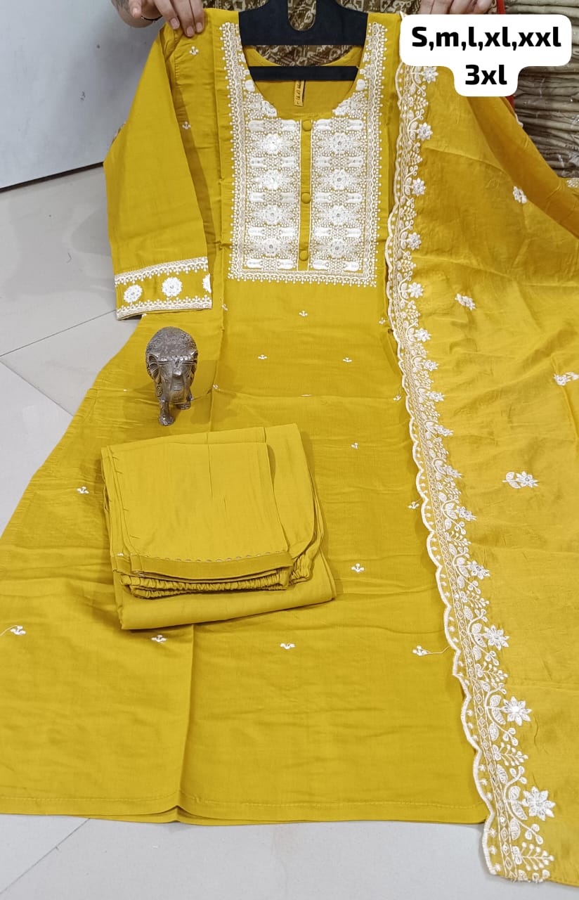 Virat Heavy Work Non Catalog Kurti With Bottom Dupatta Catalog