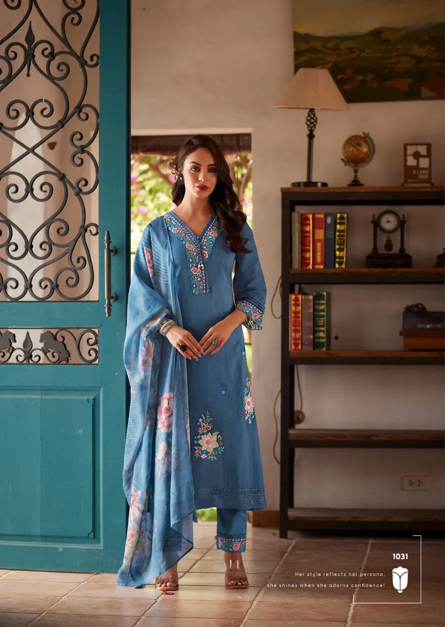 Viviana By Prm Pure Cotton Embroidery kurti With Bottom Dupatta Wholesale Online