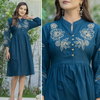 Naisha K 245 Stylish Cotton Embroidered Frock Wholesale Market In Surat