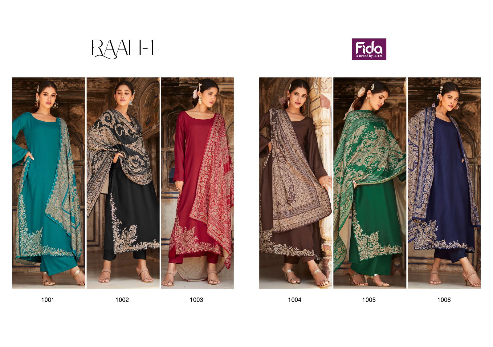 Fida Raah 1 Heavy Viscose Embroidery Dress Material
