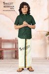 Kesavan By Sangeet Kids Slub Cotton Shirt With Vesti Wholesale In India