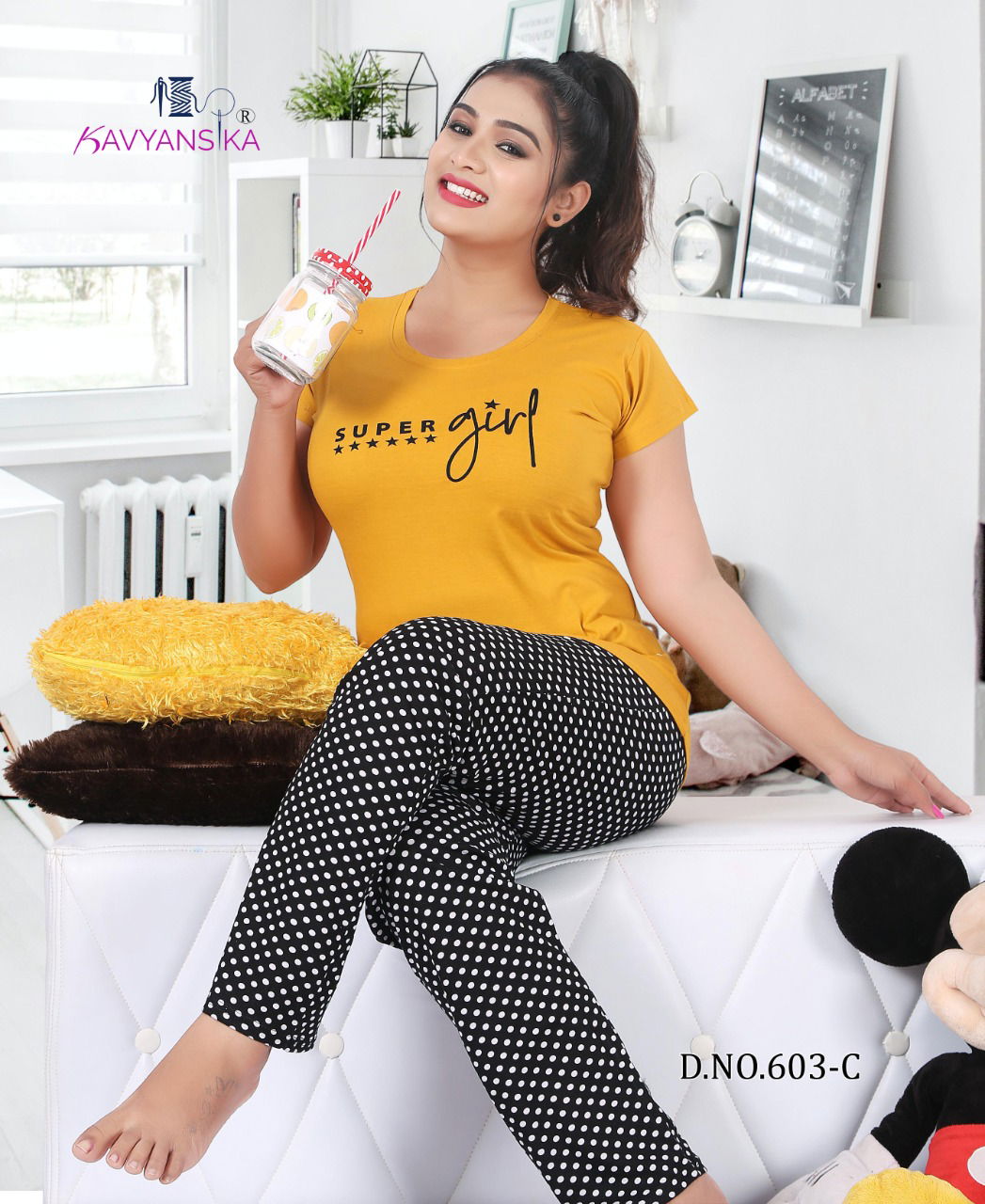 Kavyansika Nightsuit 603 Premium Latest Exclusive Comfortable Hosiery With Super Fine Stitching Night Suits Collection (Rate and size L : 399 Rs XL : 415 Rs. XXL : 430 RS 3XL : 445 RS No of pcs: 6)