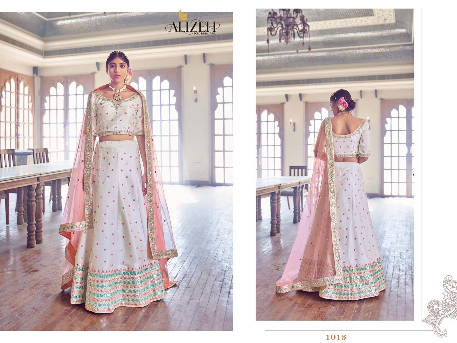 Alizeh Mirror Maze 1 Wedding Wear Latest Designer Silk Lehenga Collection