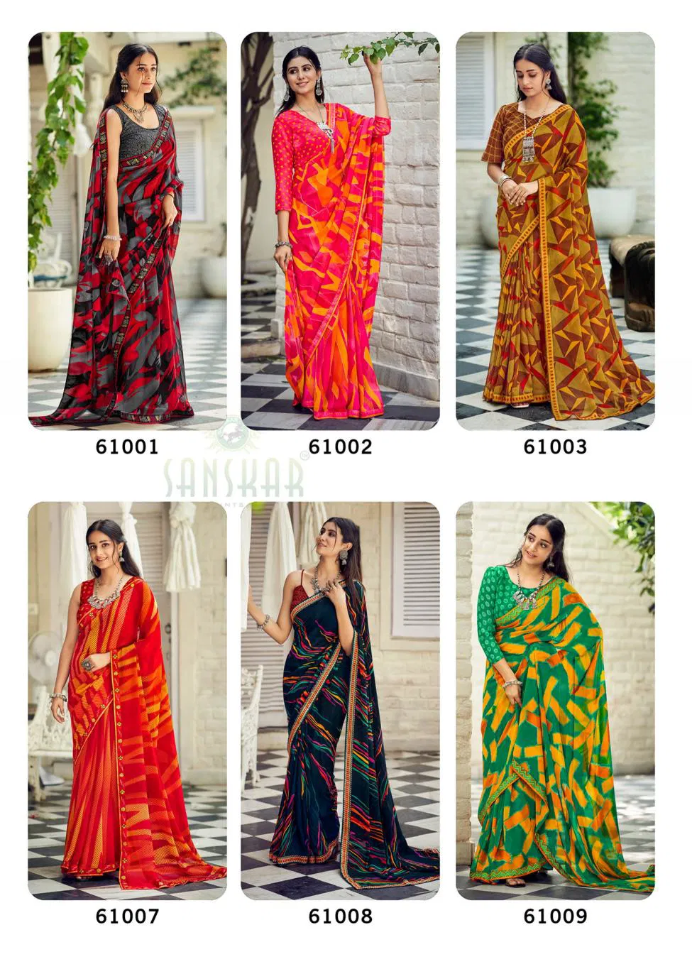 Bhagyashree By Sanskar Georgette Saree Online Wholesale