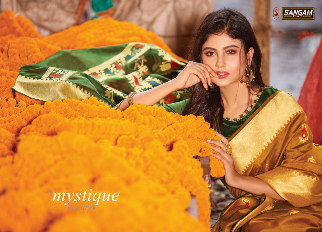 Sangam Aaradhya Latest Fancy Designer Festive Wear Heavy  Handloom Cotton Saree Collection
