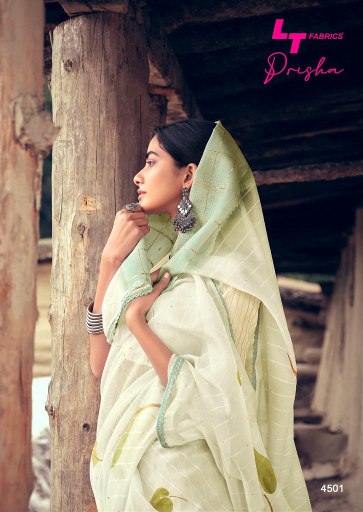 Lt Prisha Ethnic Wear Organza Silk Designer Printed Saree Collection
