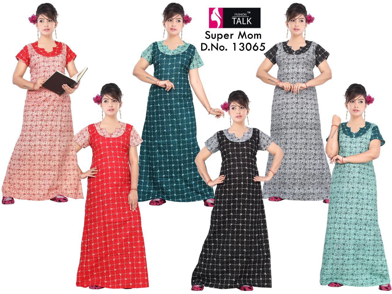 Ft 13065 New Collection Of Cotton Printed Nighty 