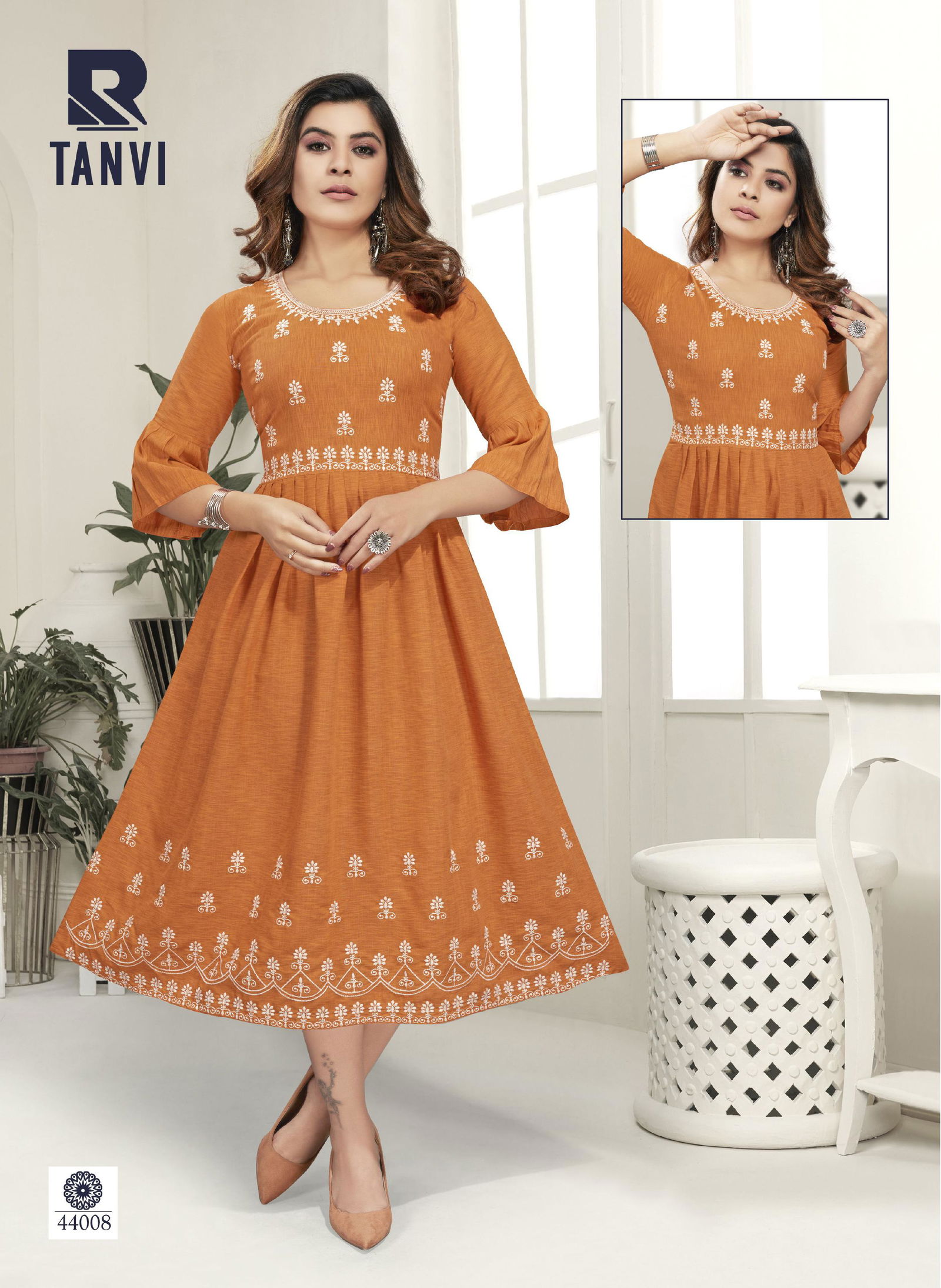 Raashi Tanvi Fancy Ethnic Wear Rayon Designer Anarkali Kurti Collection