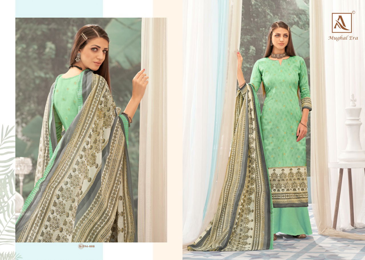 Alok Mughal Era 4 Latest fancy Designer Casual Wear Pure Jam Gold Print Designer Dress Material
