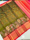 Kalamkari Zigzag 2 By Policona Fab Pattu Digital Printed Saree Orders In India