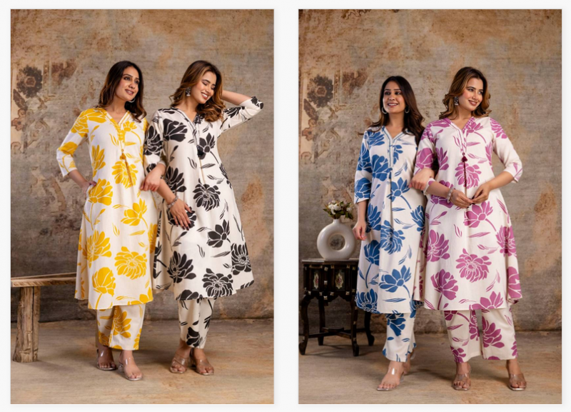 Tanyaa P 160 Cotton Printed Kurti With Bottom Suppliers In India