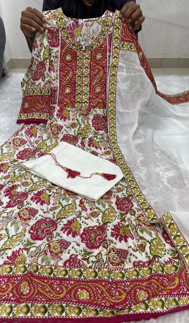 Keshav Pure Printed Cotton Kurti With Bottom Dupatta Wholesale Online