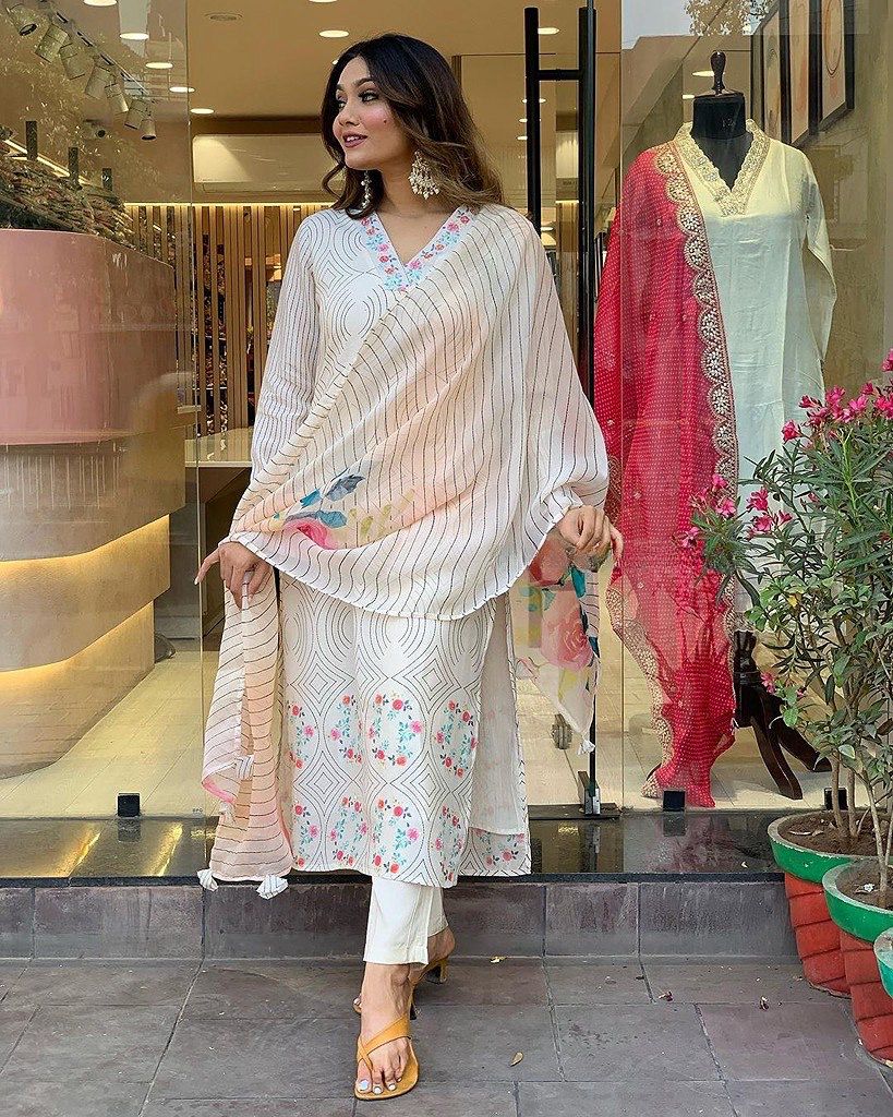 G 21 Digital Print Masleen Kurti With Bottom Dupatta Catalog