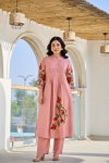 Naisha K 208 Roman Silk Embroidered Kurti With Bottom Wholesale Online