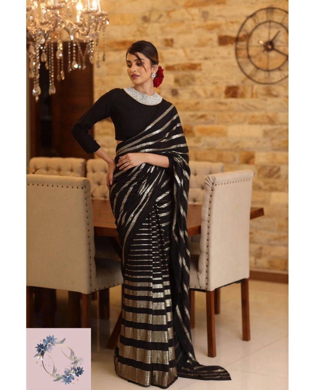 5292 Designer Georgette Party Wear Sarees Catalog