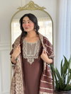 Dhruvi 306 Silk Fancy Kurti With Bottom Dupatta Wholesale Online