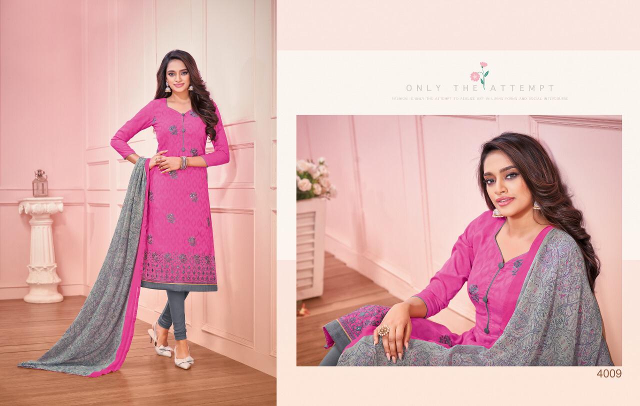 Daairy Don 25 Designer jacquard Work With Fancy Lace Dress Material Collection