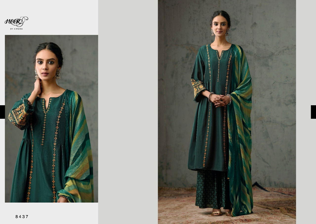 RIVAA JHANVI Latest Fancy Designer Heavy Casual Wear Jam Stain Embroidery Work Salwar Suit Collection