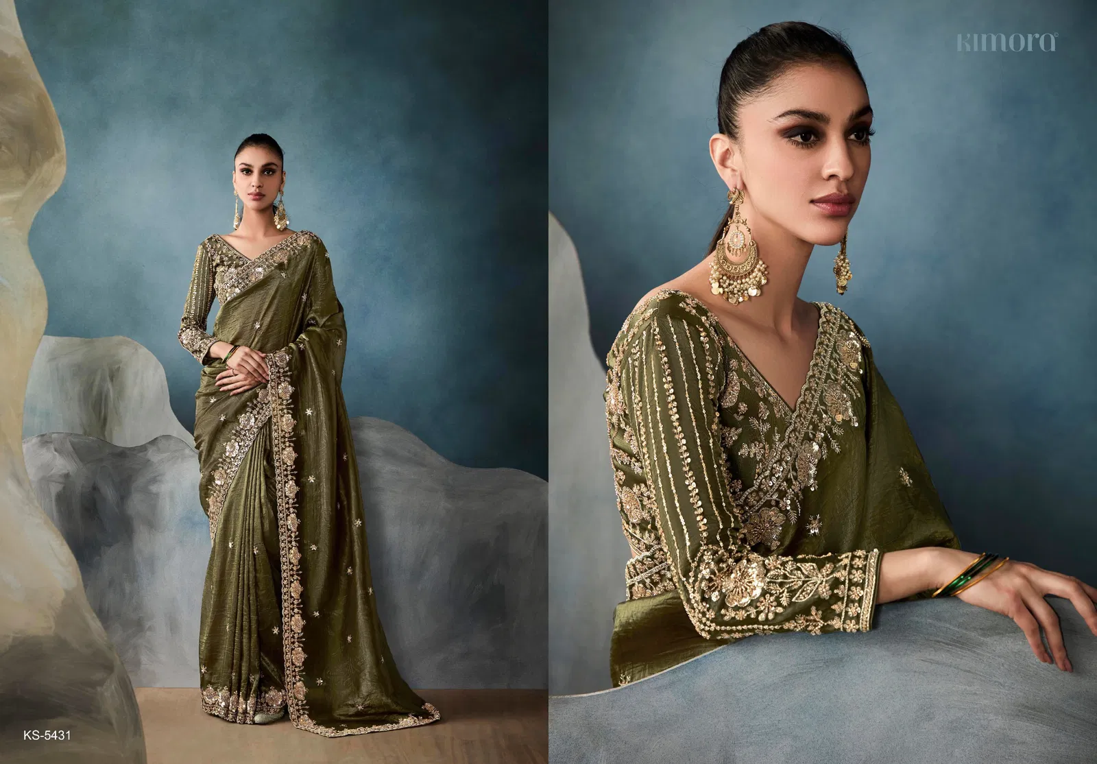 Iconic By Kimora Fancy Tissue Designer Saree Suppliers In India