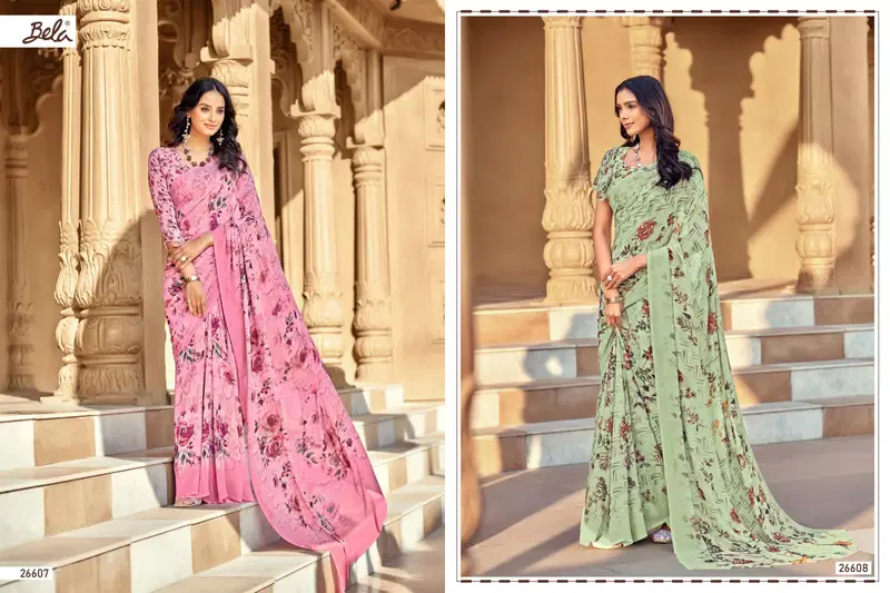 Brezza Vol 3 By Bela Fashion WeightLess Pure Digital Print Saree Wholesale Suppliers In Mumbai