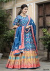 Samanta By Tejasvee Dola Silk Printed Designer Gown With Dupatta Suppliers In India