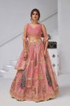 Pink Colour Banarsi Silk Lahenga With Blouse And Dupatta Best Wholesale Shop In Surat Kf 2150