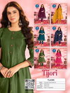 Tijori By Kaya Vertican Anarkali Kurti With Bottom Dupatta Exporters In India