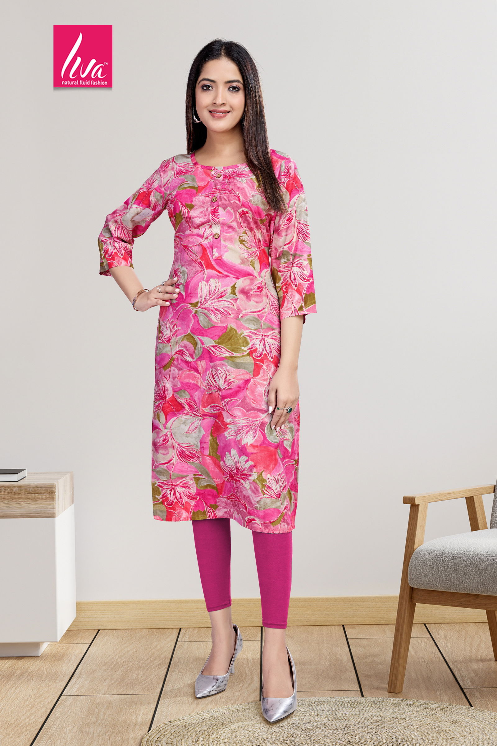 1 Selvi Ultra Premium Rayon Foil Printed Kurti Wholesale Market In Surat