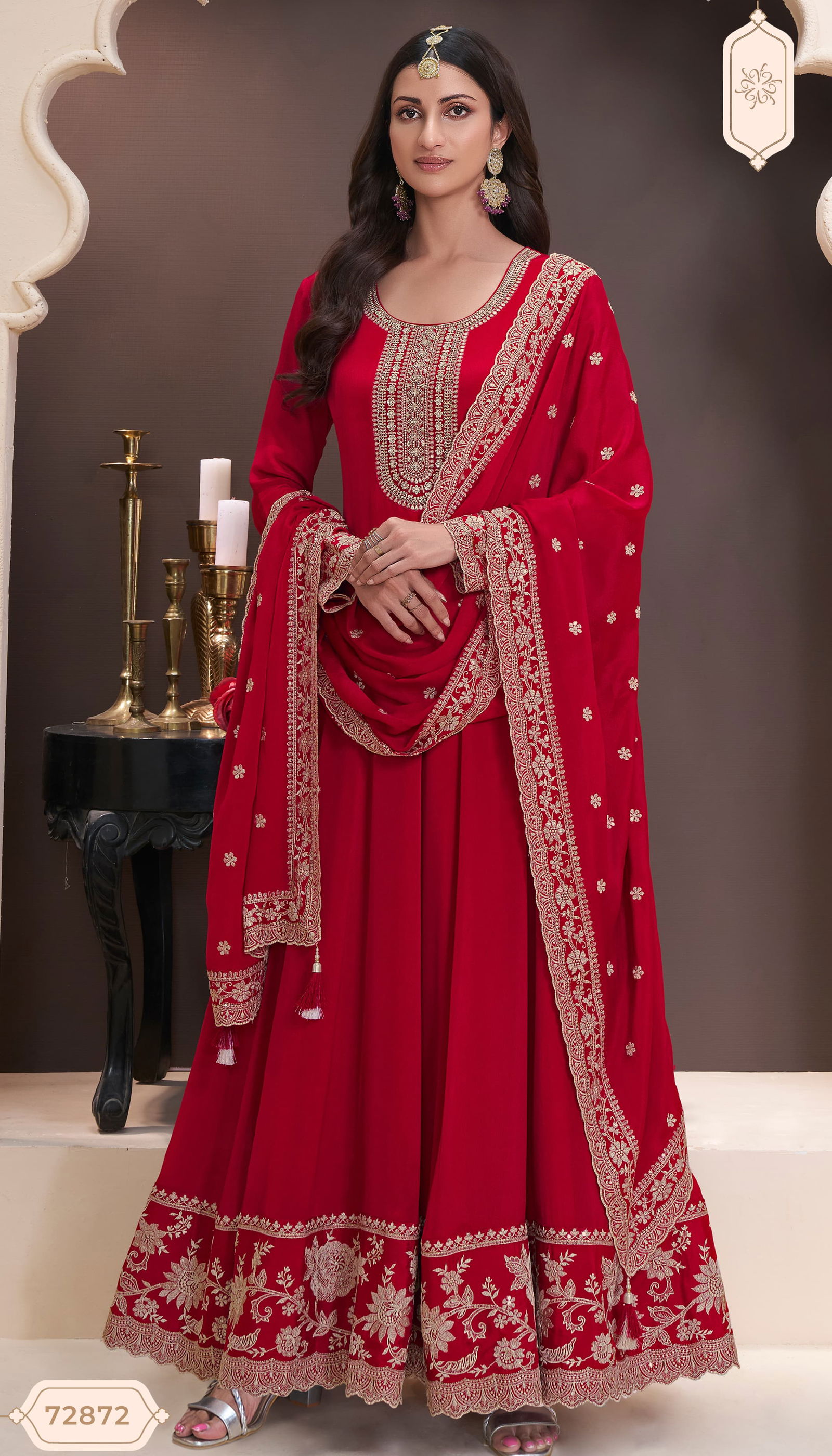 Blaze By Vinay Kuleesh Chinon Designer Salwar Suit Exporters In India