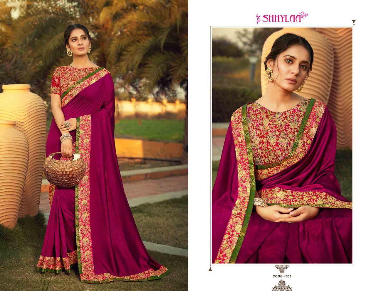 SHHYLAA CHARBAGH VOL-3 DIGITAL PRINTS AND EMBROIDERY WORK LATEST FANCY DESIGNER  SAREE COLLECTION