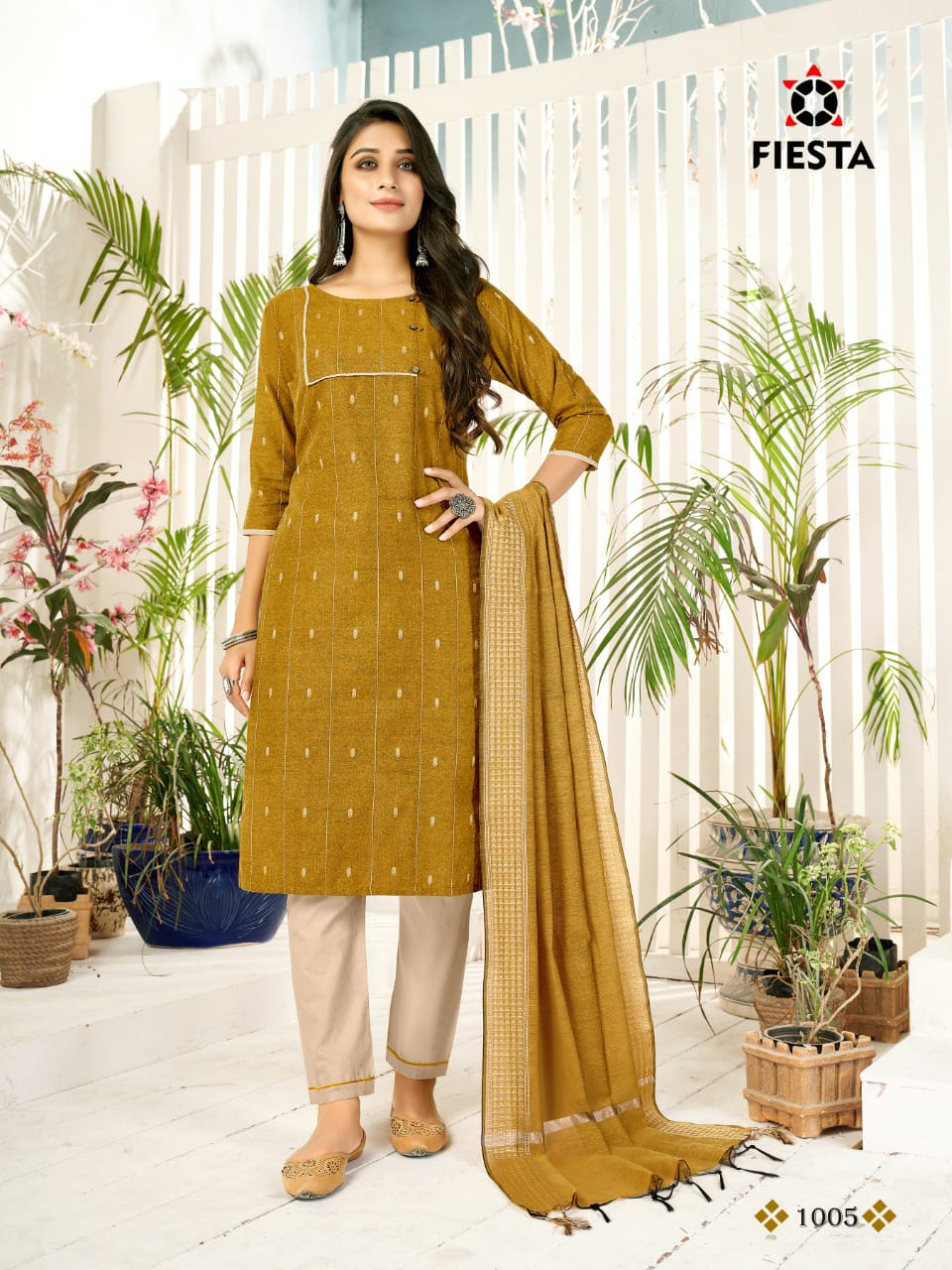 Fiesta naveli 3 Festive Wear Viscose Jacquard Butta Designer Latest Ready Made Collection
