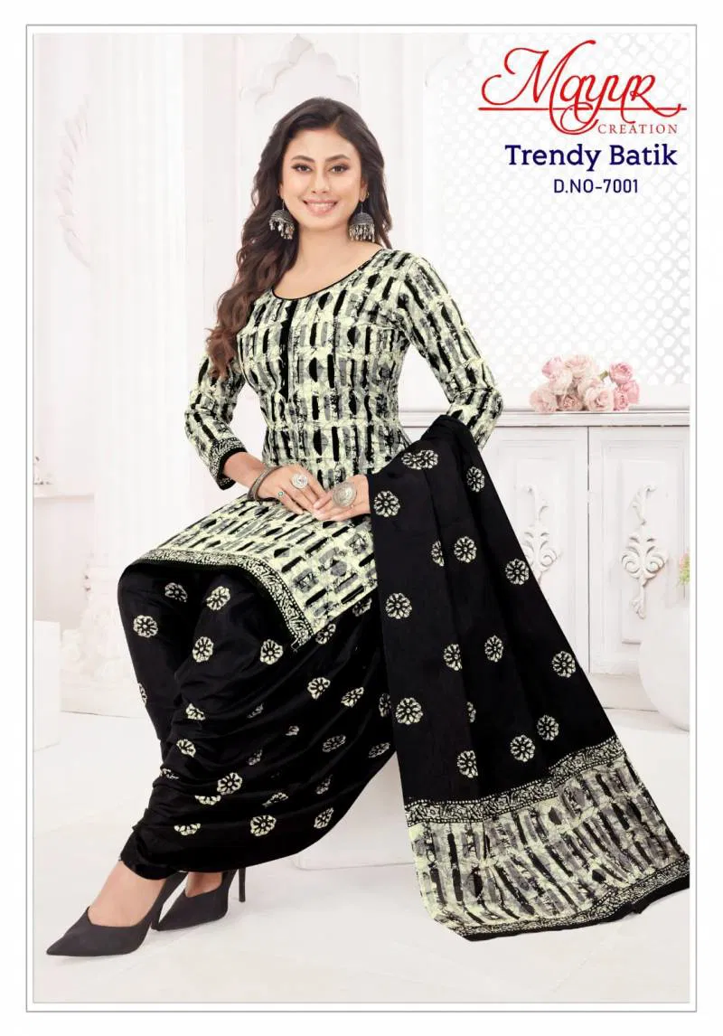 Trendy Batik Vol 7 By Mayur Cotton Dress Material Surat Wholesale Market