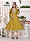 Anarkali Vol 1 By Sankheswer Roman Silk Anarkali Kurtis Suppliers In India
