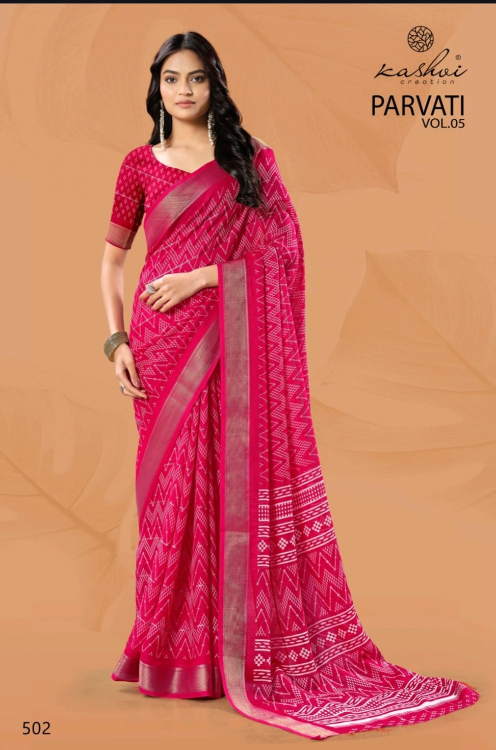 Parvati Vol 5 By Kashvi Jacquard Daily Wear Saree Wholesale Market In Surat