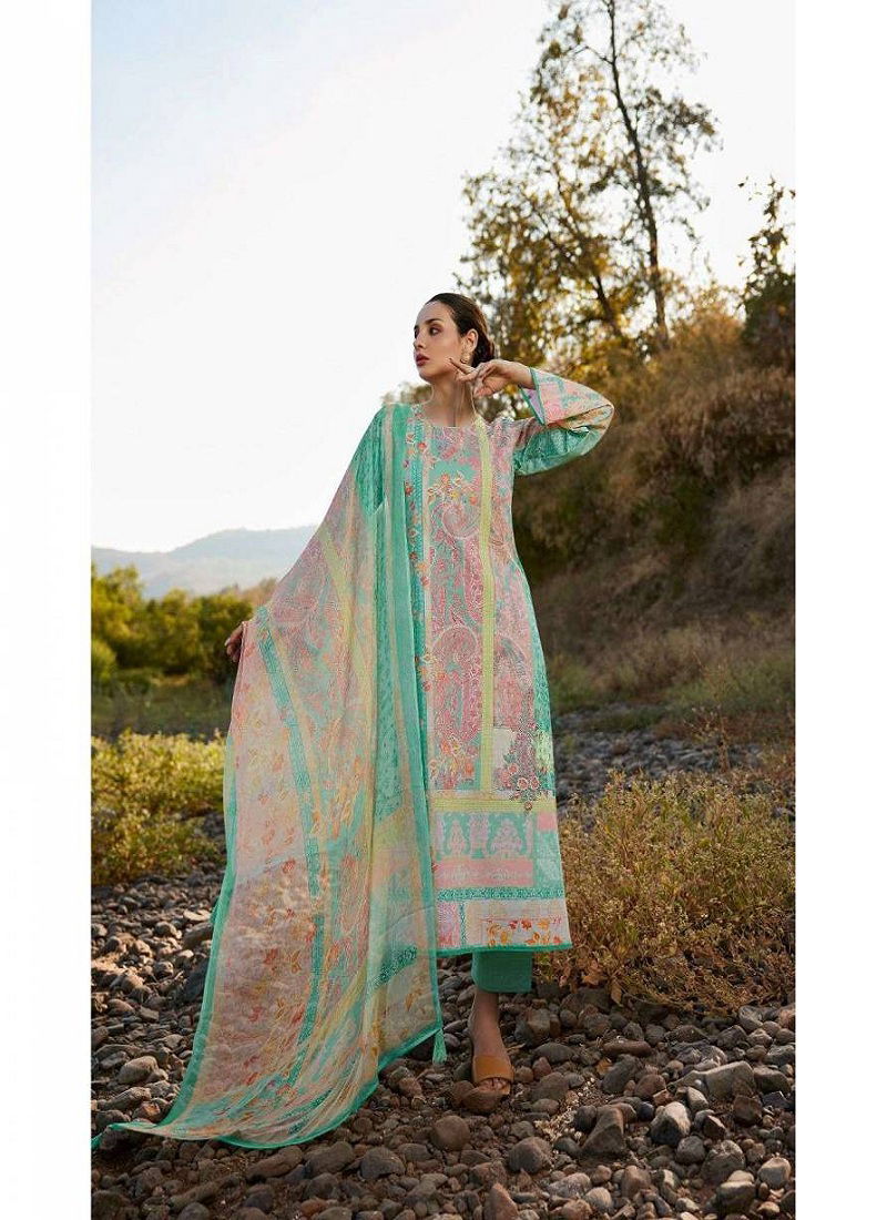 Raazia By Sadhana Lawn Cotton Digital Printed Dress Material Suppliers In India