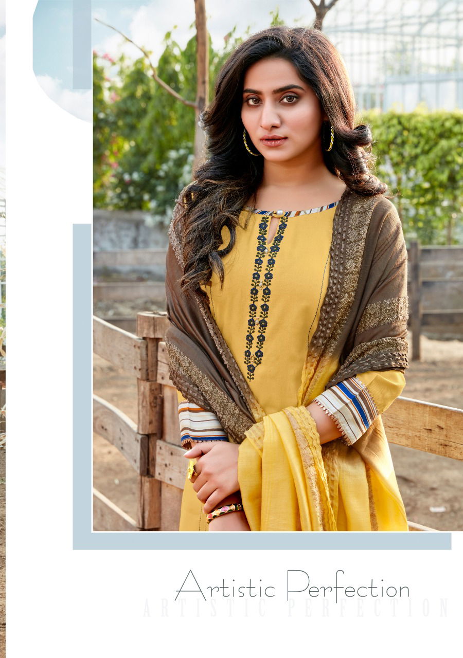 Karissa Radhika Latest  Fancy Designer Rayon Mirror Work Readymade Kurtis Collection
