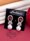 Ad Diamond Silver And Rose Gold Earrings 11 Online Wholesale