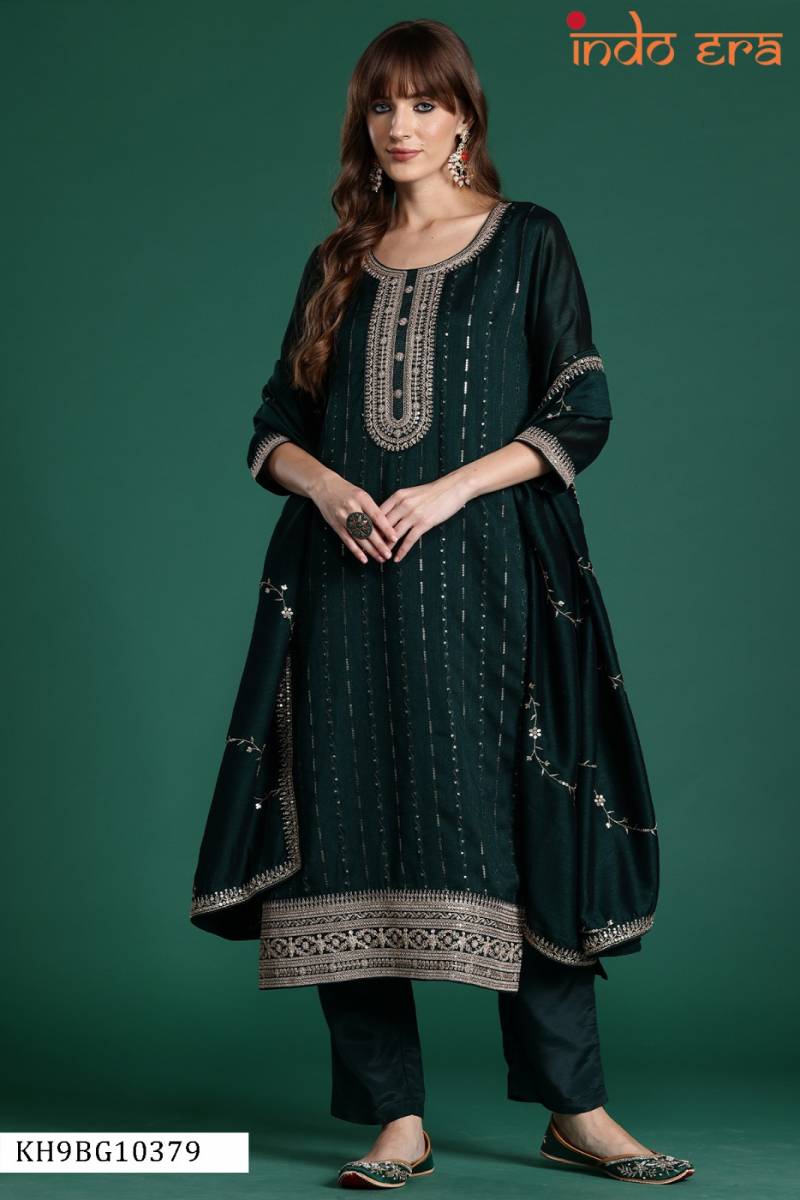 Indo Era 2564 Designer Silk Embroidered Kurti Bottom With Dupatta Wholesale Online