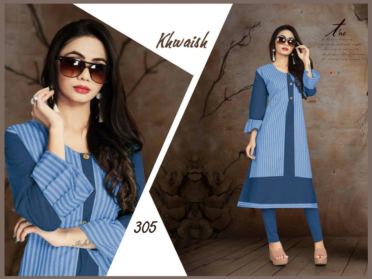Trendy Aagya Khwaish 3 Festive Daily Wear Kurtis Collection
