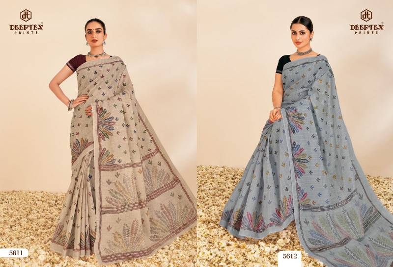 Mother India Vol 56 By Deeptex Printed Cotton Daily Wear Saree Wholesale Online