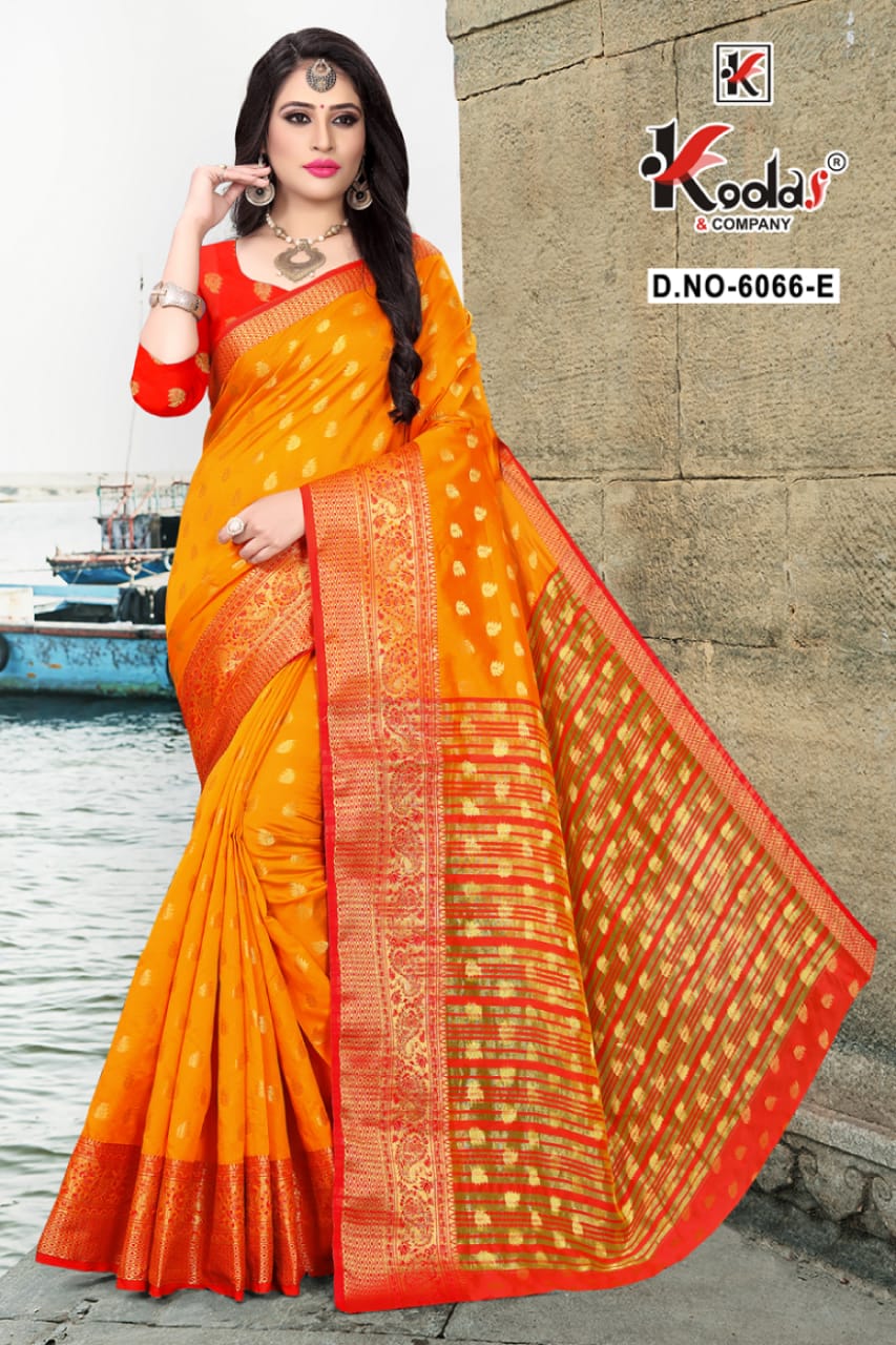 Chahek 6066 Designer Silk Festive Wear Saree Collection
