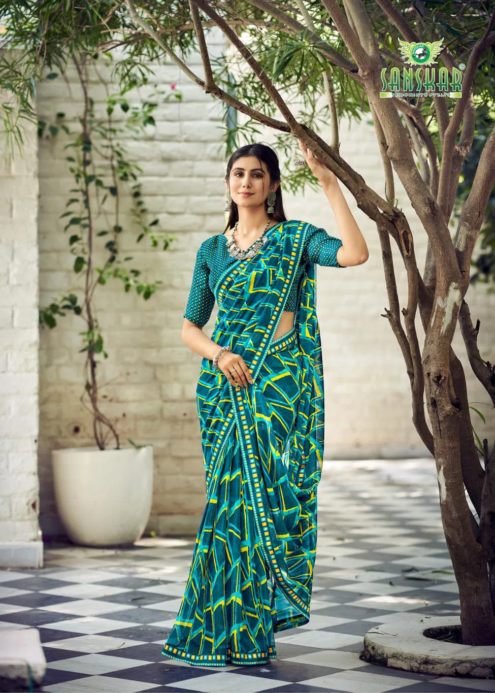 Bhagyashree By Sanskar Georgette Saree Online Wholesale