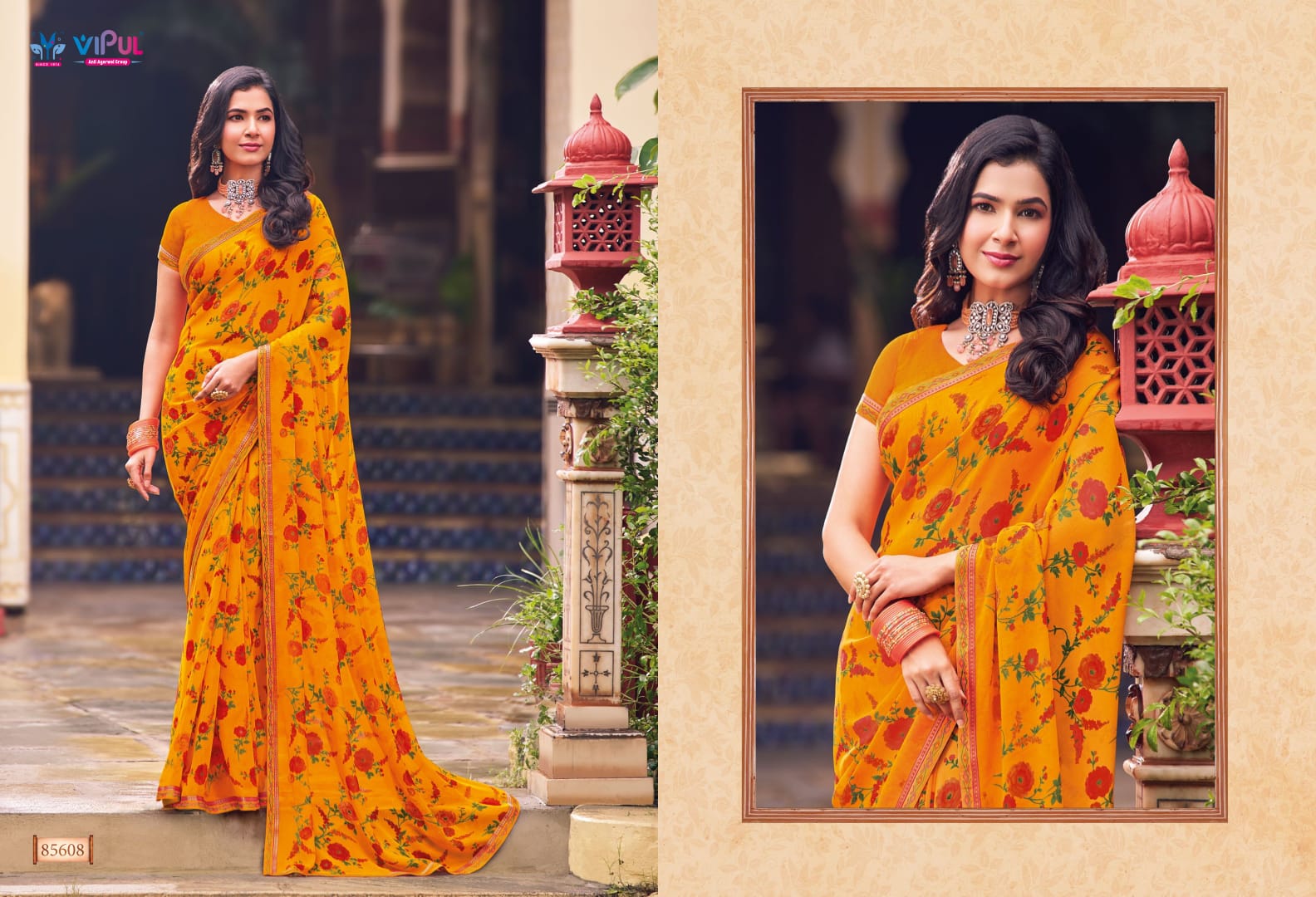 Tulsi Vol 9 By Vipul Georgette Daily Wear Sarees Wholesalers In Delhi