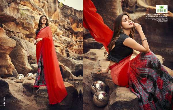 Sanskar Once more Latest Fancy Casual Wear Pure Georgette Printed Sarees Collection