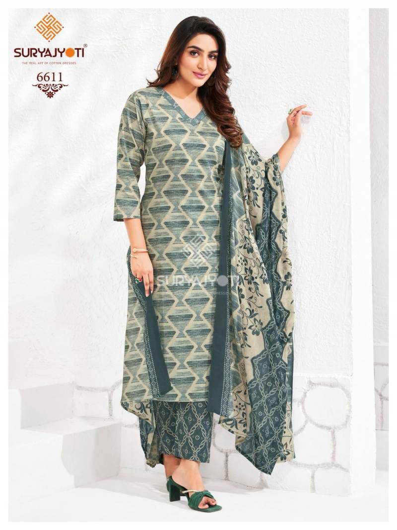 Trendy Cotton Vol 66 By Suryajyoti Cotton Dress Material Suppliers In India