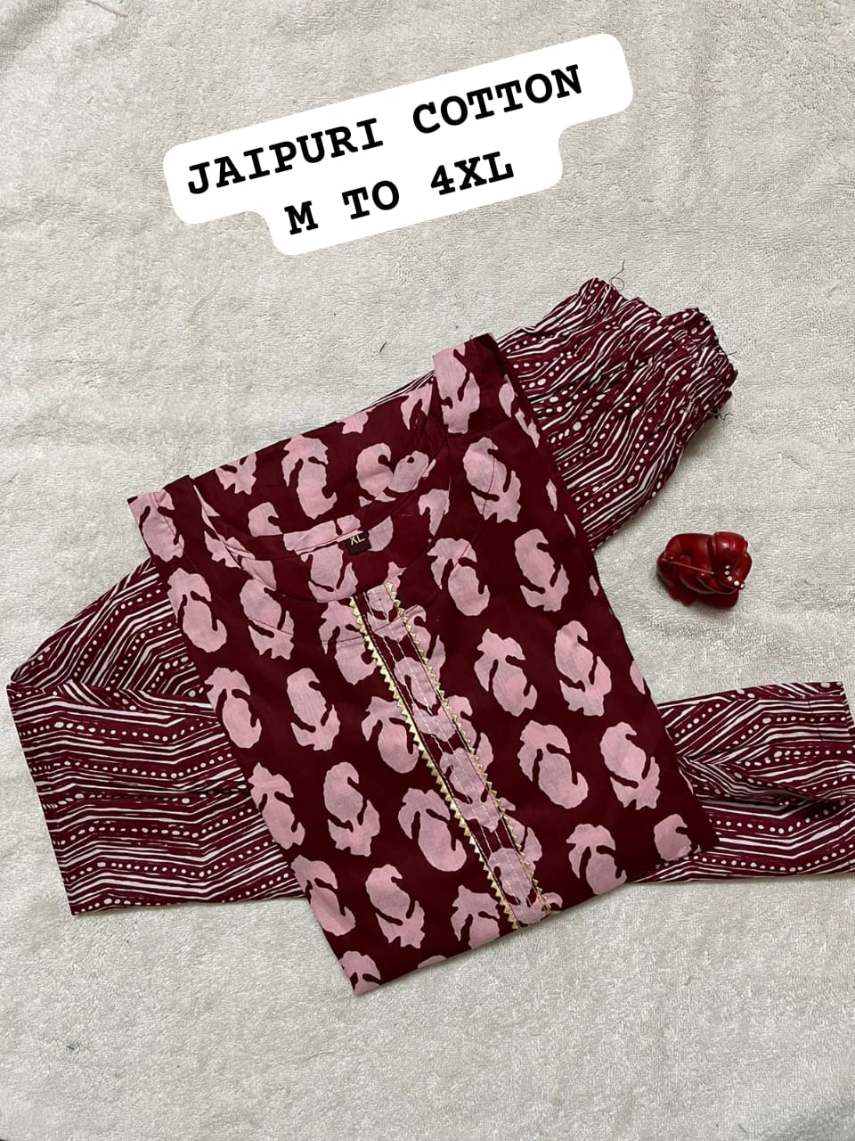 Virat Jaipuri Cotton Printed Kurti With Bottom Catalog