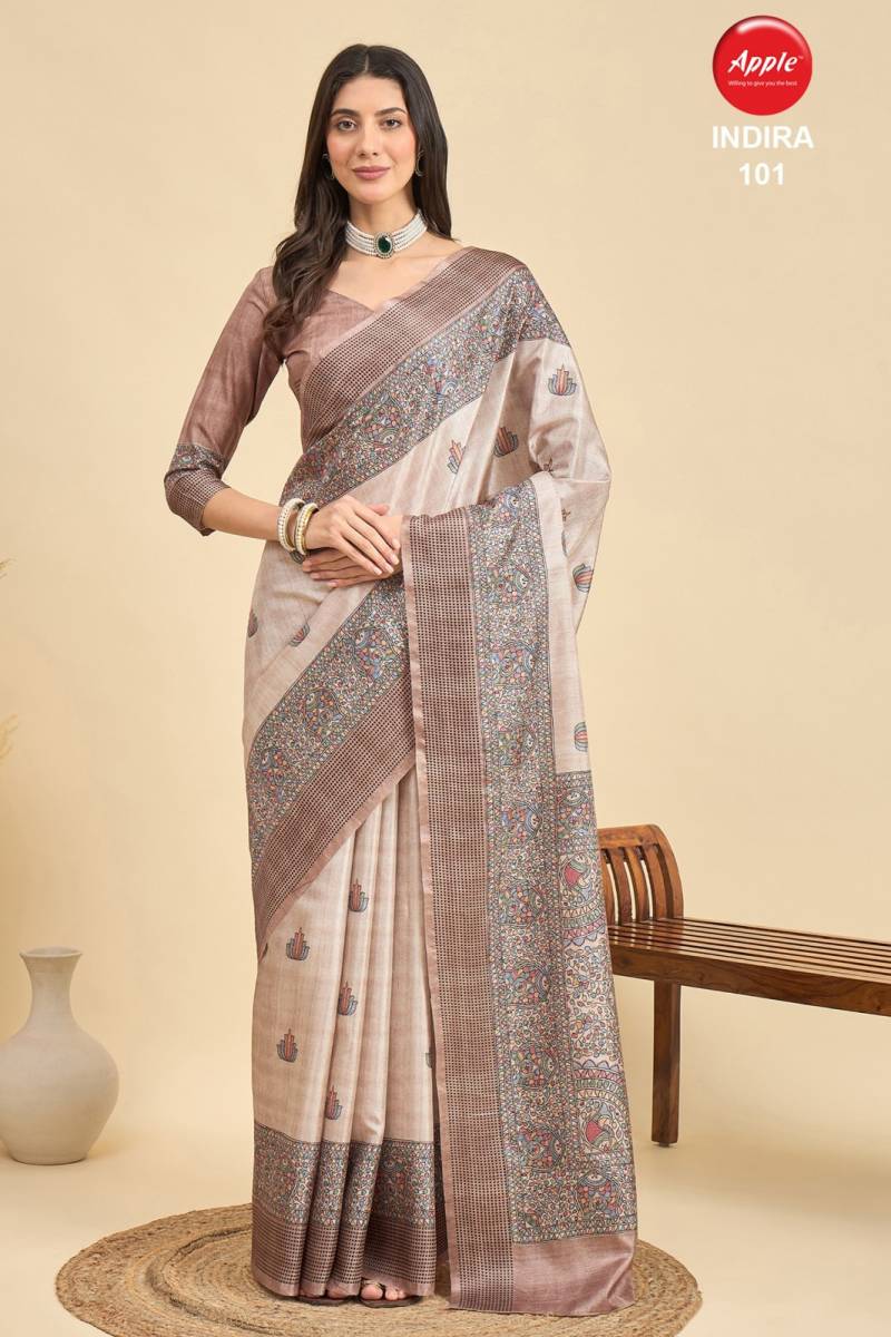 Indira Vol 1 By Apple Manipuri Silk Printed Saree Wholesale Shop In Surat