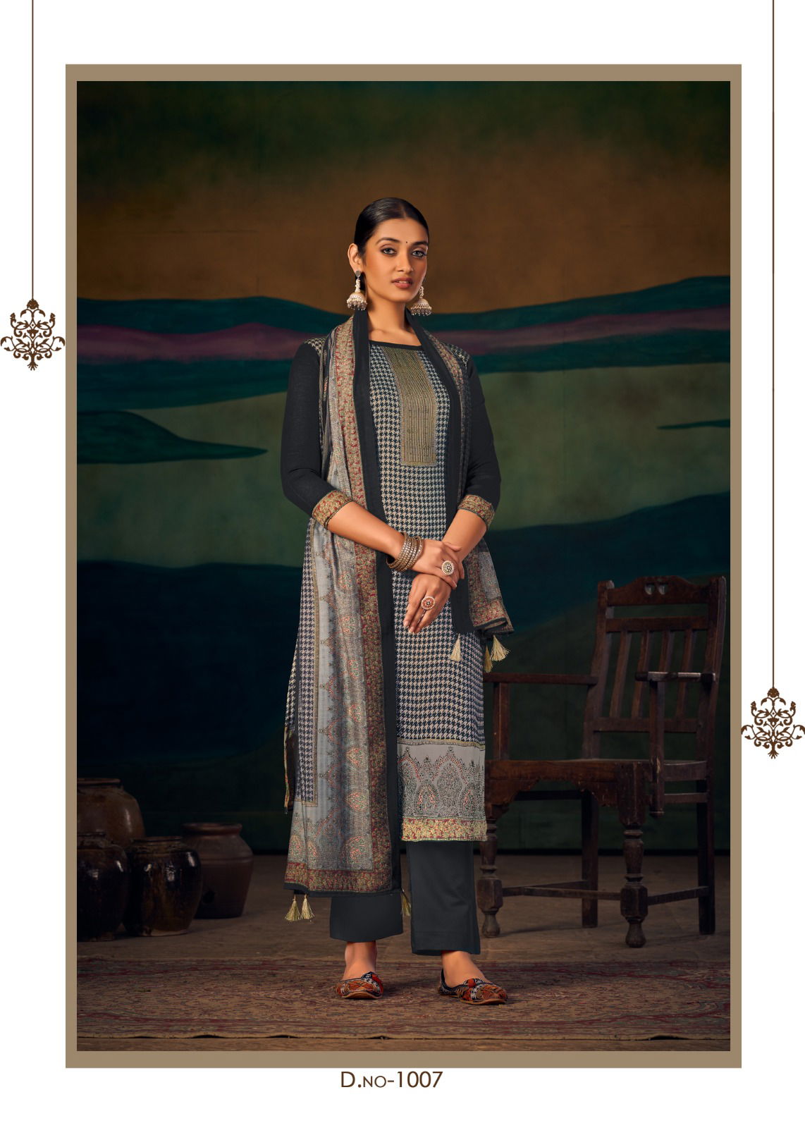 Zara Jam Stain Digital Printed Dress Material Catalog
