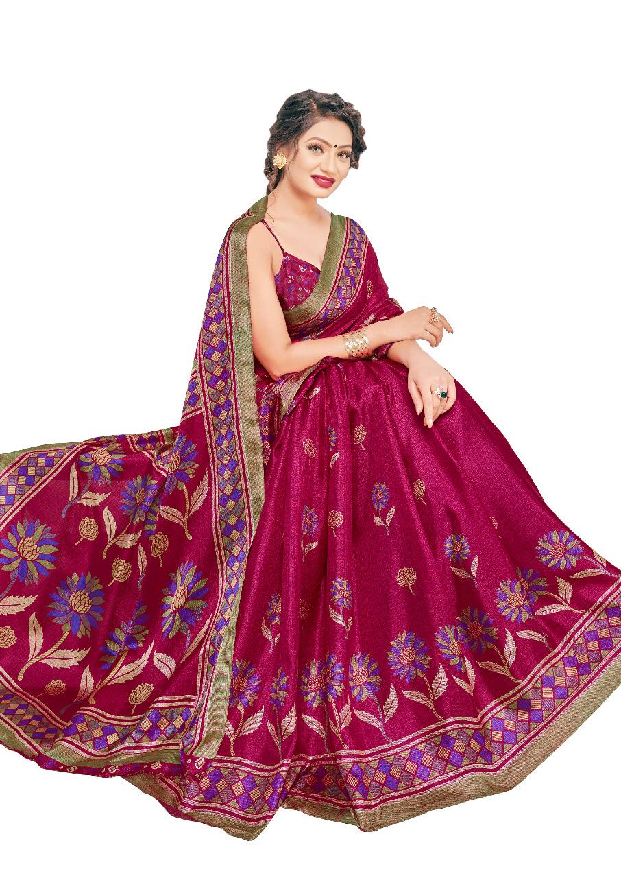Mintorsi Mysore Silk With Exclusive Print Designer Sarees Collection